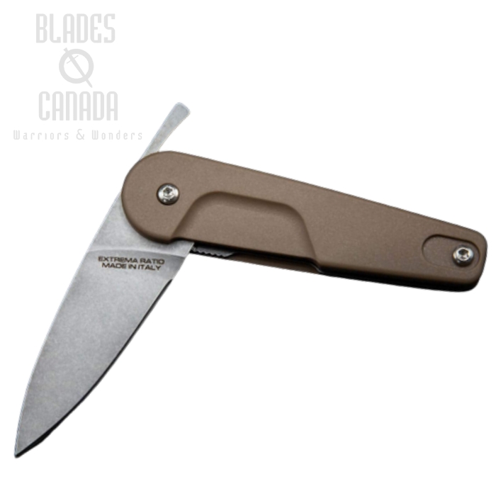 Extrema Ratio BD0 R Flipper Folding Knife, N690 Stonewash, Nylon Desert Handle